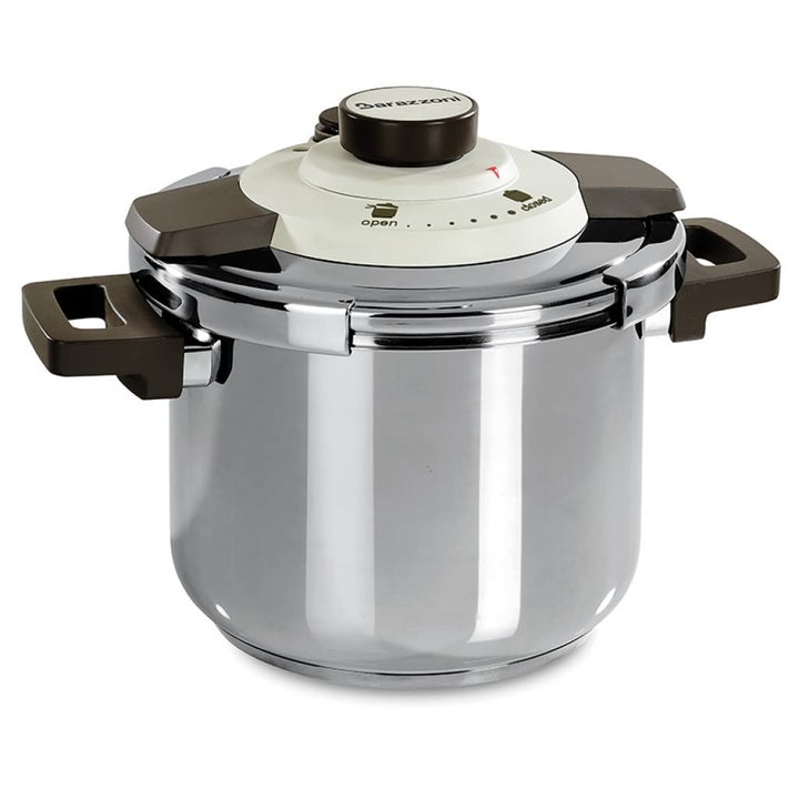 Barazzoni Facile Schnellkochtopf Easy Dual System einfach, Fassungsvermögen 4,5 l, Ø 22 cm, Edelstah