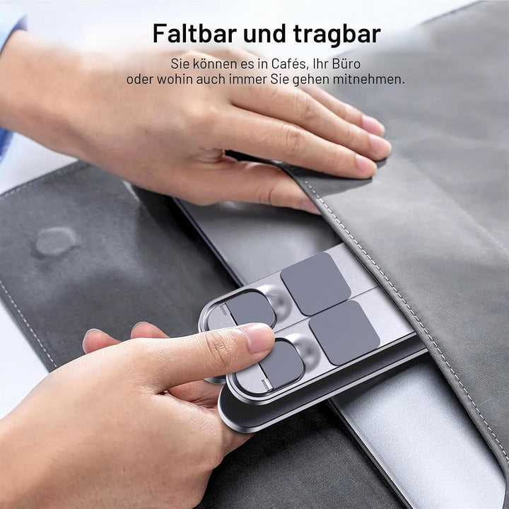 LIENS Verstellbarer Laptop-Ständer mit 360 Grad drehbarer Basis, ergonomischer Computer-Notebook-Stä