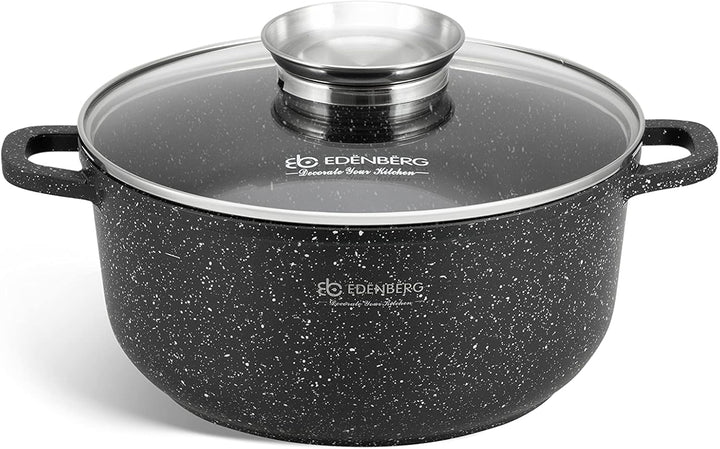 Edenberg Marmor-Keramik-Töpfen - Ideal für Gas-, Elektro-, Halogen-, Keramik- und Induktionsherde (E