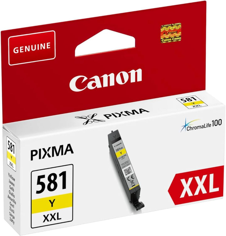 Canon CLI-581 XXL Tintentank - Y Gelb, sehr hohe Reichweite 11,7 ml für PIXMA Tintenstrahldrucker OR