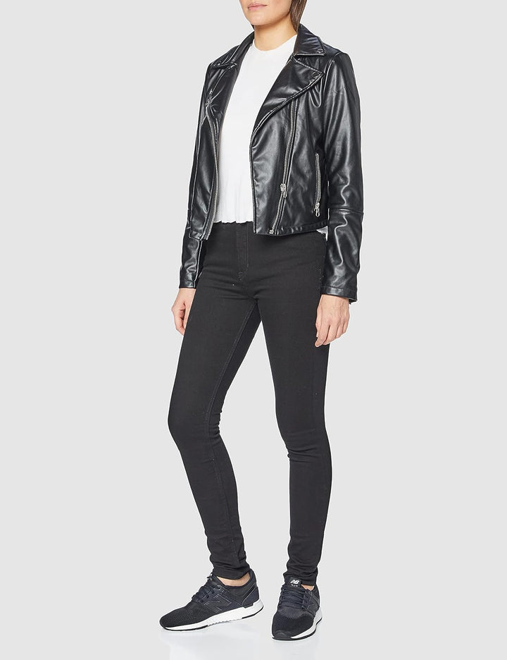 Kings of Indigo Damen Christina High Skinny Jeans 27W / 32L Schwarz (Stay Black 6104), 27W / 32L Sch