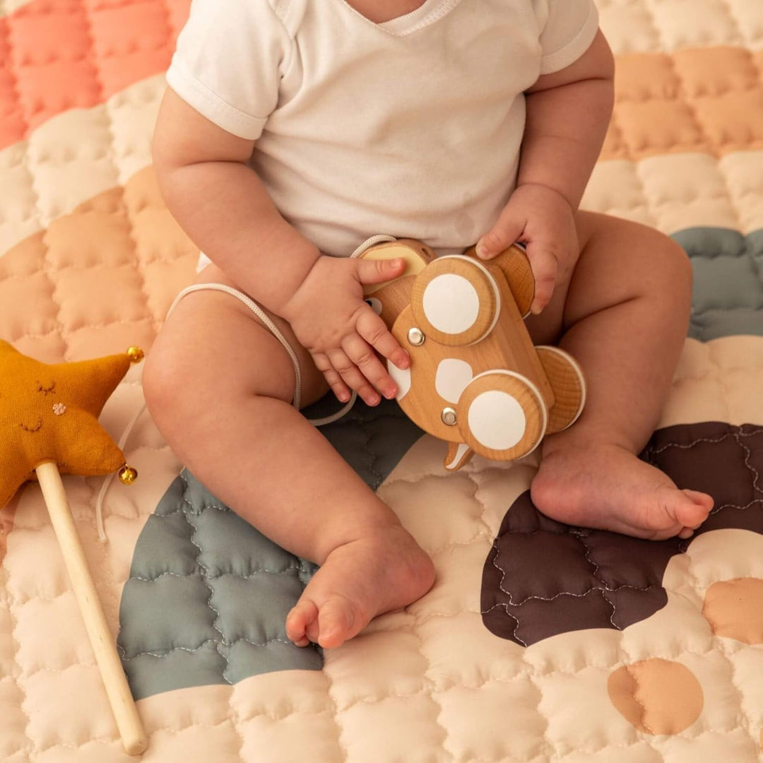 Hakuna Matte Gesteppte Krabbeldecke für Baby 150cm – Extra Dicke 1,5cm und Weiche Krabbelmatte in Sc