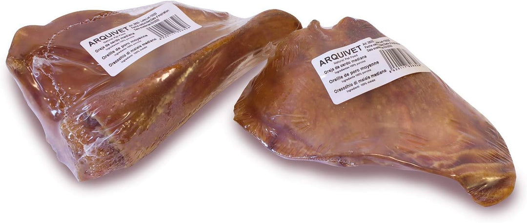 Arquivet Mittelgrosser Schweineohr, Box mit 20 Stück, einziehbar, 1200 g
