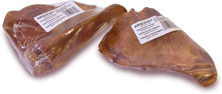 Arquivet Mittelgrosser Schweineohr, Box mit 20 Stück, einziehbar, 1200 g