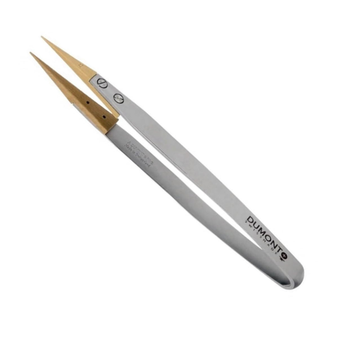 BUZZUFY Dumont Dumoxel Pinzette 159 mit Holzspitzen für kratzempfindliche Bauteile 110 mm für Uhrmac