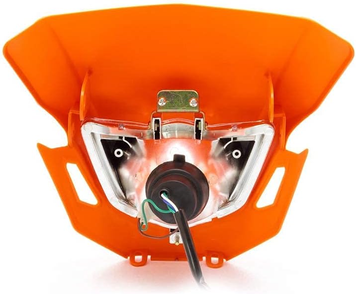 Alchemy Parts Motorrad Scheinwerfer - Supermoto & Streetfighter - Orange - 12V 35W