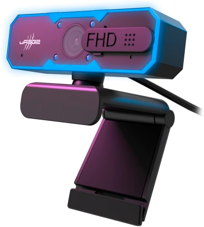 uRage Streaming-Webcam Rec 900 FHD, hochauflösende Full-HD-Qualität, mit integriertem Mikrofon, in s