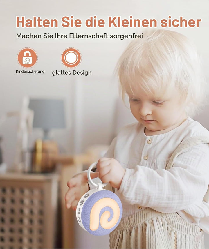 Dreamegg D11 Violet White Noise Machine Baby, Einschlafhilfe Baby Weisses Rauschen Violett, Violett