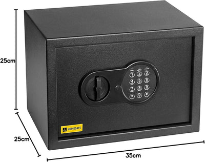 Homesafe HV25E Tresor Safe mit Schlüssel Elektronischem Möbeltresor, Dokumententresor, Elektronische
