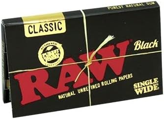 RAW 19424 Black Classic-Single Wide-Double Window-25 Heftchen a 100 Blatt, Papier, Brown