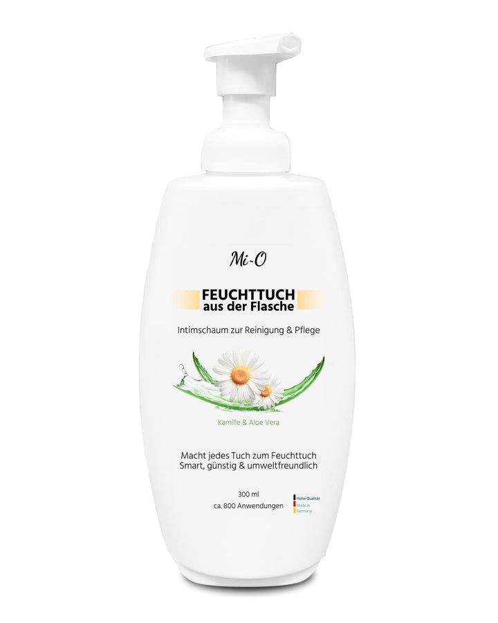 SET – Feuchttuch aus der Flasche 2 × 300 ml + 2 × Wandhalterung | Intim Reinigungs- & Pflegeschaum f