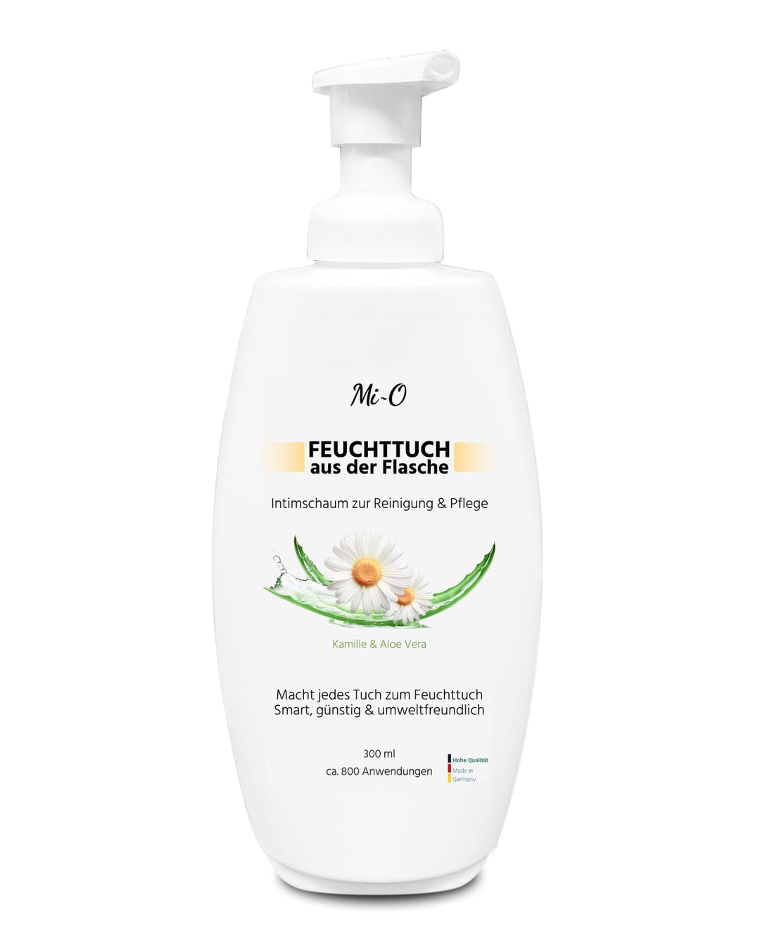 SET – Feuchttuch aus der Flasche 2 × 300 ml + 2 × Wandhalterung | Intim Reinigungs- & Pflegeschaum f