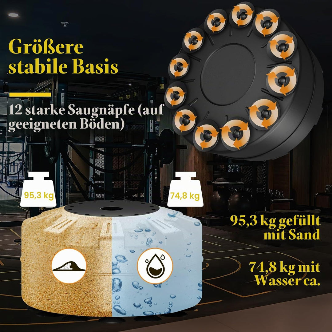 RORALA Boxsack für Erwachsene Freistehender Standboxsack MMA-Boxpartner Boxtrainer Schwergewicht Box
