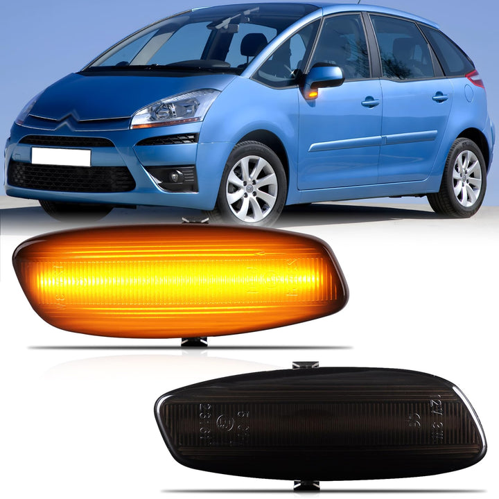 Blinker Seitenblinker für Peugeot 207 308 3008 5008 RCZ Citroen C4 Picasso C3 DS3 C4 DS4 C5, LED Sei