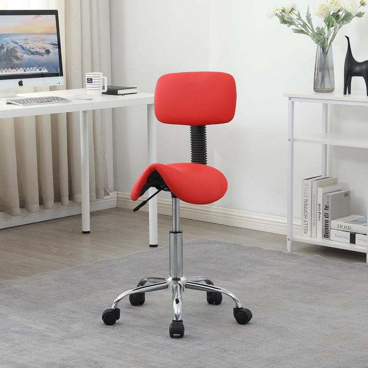 Mingone Sattelhocker Ergonomischer Arbeitshocker 360° Drehbarer Hocker Höhenverstellbarer Bürohocker