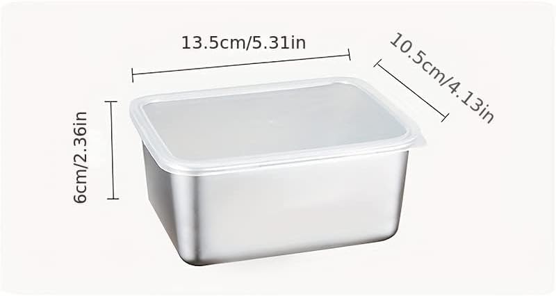 MVSR 6 Stück Frischhaltedosen Mit Deckel, Meal Prep Boxen, Edelstahl, Backofen Gefrierschrank Geschi