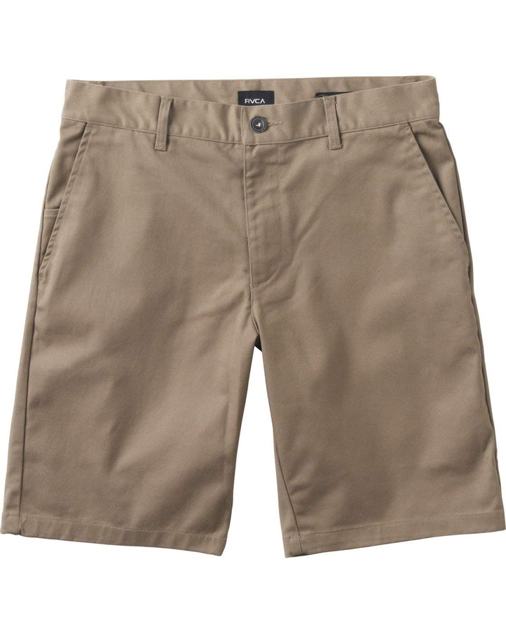 RVCA Jungen Lässige Shorts Weekend Stretch Chino Walkshort 26 Dunkles Khaki, 26 Dunkles Khaki
