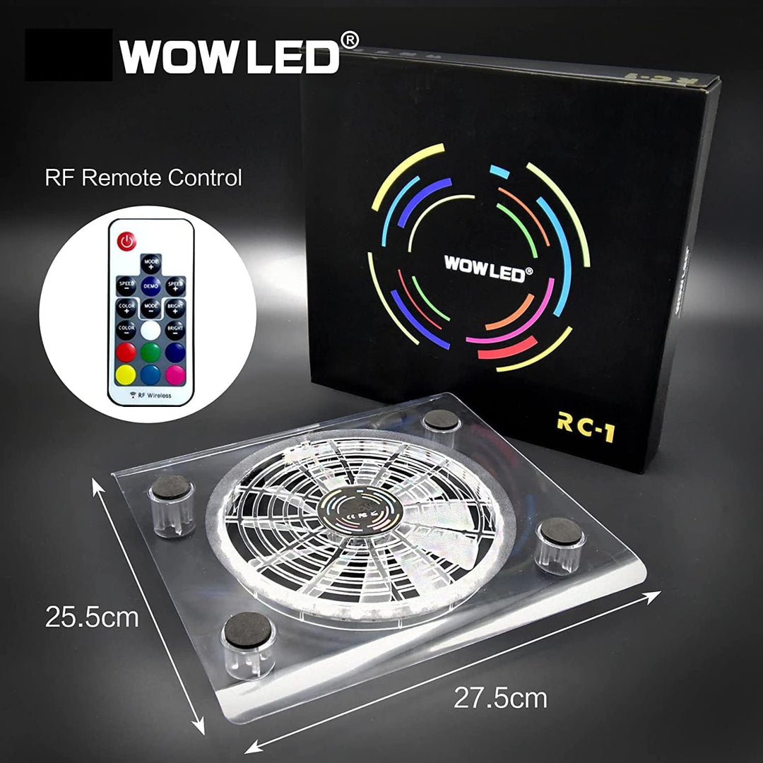 WOWLED USB RGB LED PS4 Kühler Kühlung Fan Pad Stand Zubehör mit Wireless Remote Controller für PS4 P
