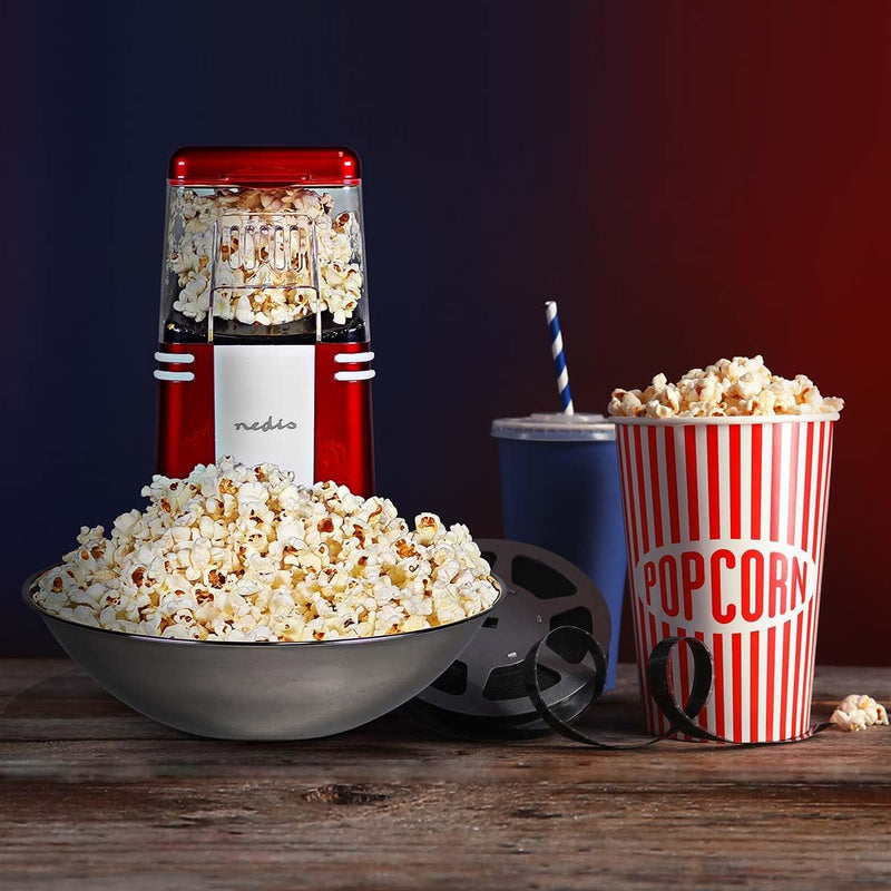 Popcorngerät - 1200 W - 2-4 min - Red/Weiss