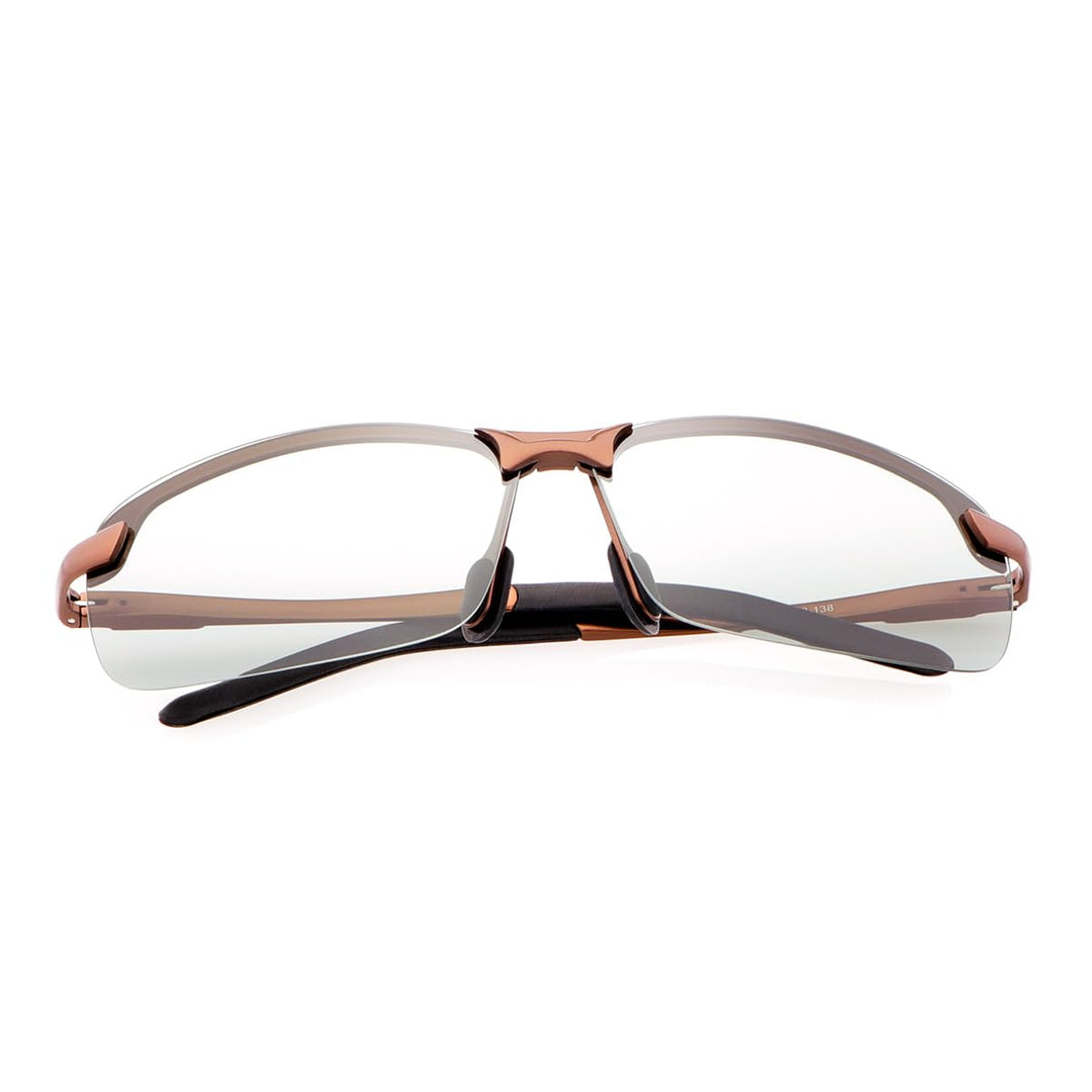 MIRYEA Herren Photochromatisch Sportbrille Polarisiert Sonnenbrille UVA UVB Brillen 3043-braun, 3043