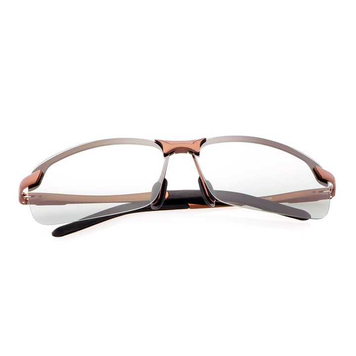 MIRYEA Herren Photochromatisch Sportbrille Polarisiert Sonnenbrille UVA UVB Brillen 3043-braun, 3043
