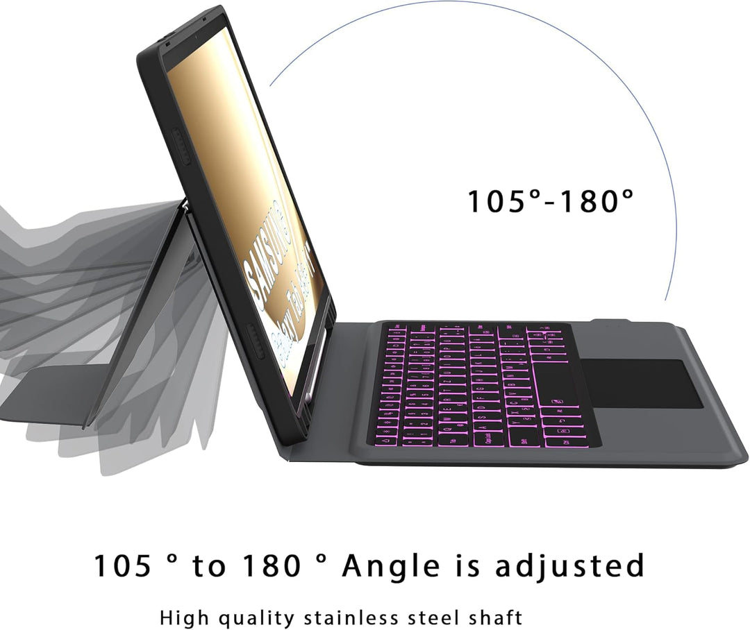 ROOFEI Galaxy Tab A9+ A9 Plus Hülle mit Tastatur: 11 Zoll Galaxy Tab A9plus Deutsches QWERTZ-Layout