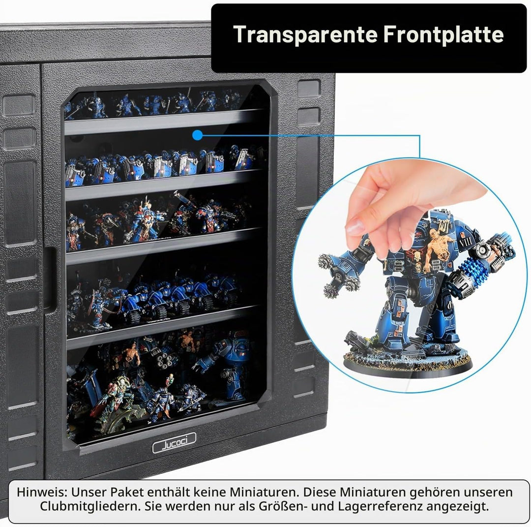 Jucoci Miniaturen Aufbewahrungskoffer Miniaturen Transportkoffer (Grossformat mit Licht), Grossforma