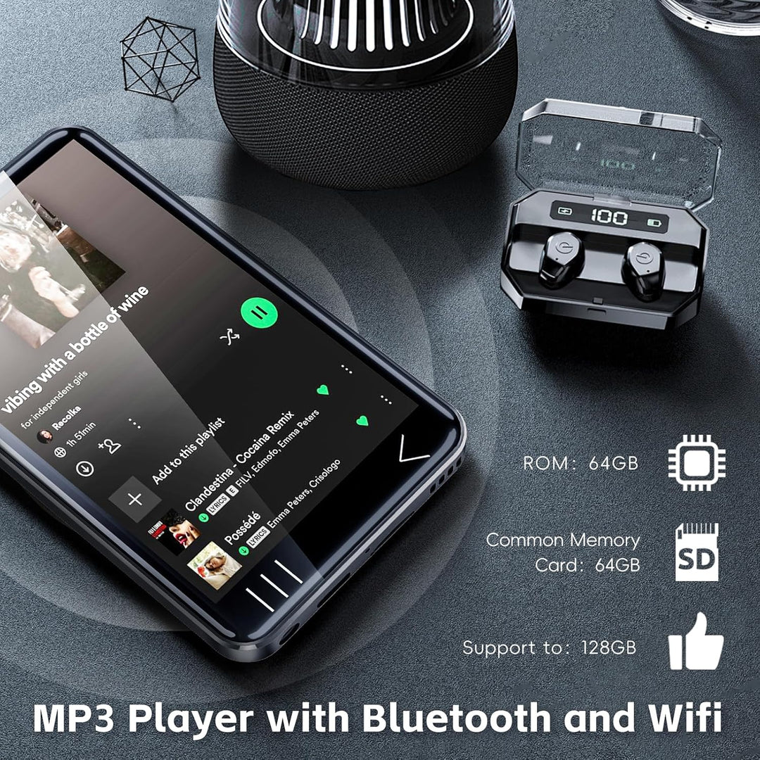 HIFI WALKER G7 MP3 Player with Bluetooth and WiFi- MP3 Player with Spotify and Camera, Android MP3 P