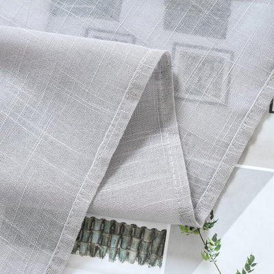 MIULEE 2er Set Voile Vorhang Sheer Leinenvorhang mit Ösen Transparente Leinen Optik Gardine Ösenscha