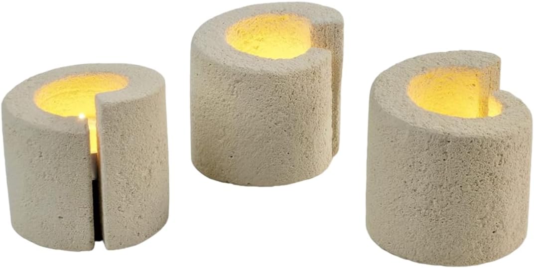 Teelichthalter im 3er-Set, modernes Design-Geschenk für Gastgeschenke oder Dekorationen. Handarbeit.