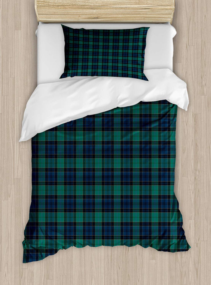 ABAKUHAUS Schottenkaro Bettbezugs Set für Einzelbetten, Scottish Folklore-Muster, Milbensicher Aller