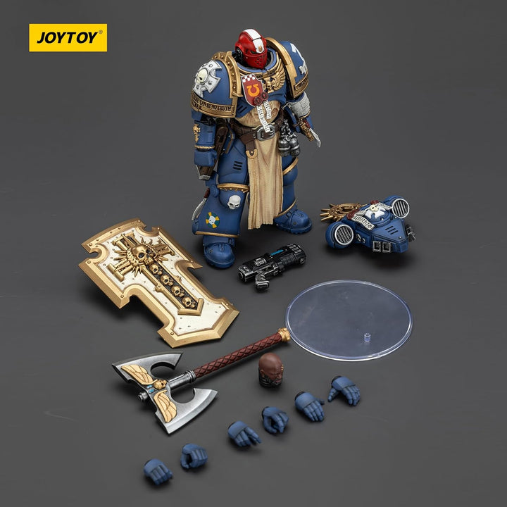 JOYTOY Warhammer 40K Ultramarines Metaurus with Power Axe, Stormshield and Plasma Pistol 1/18 Action