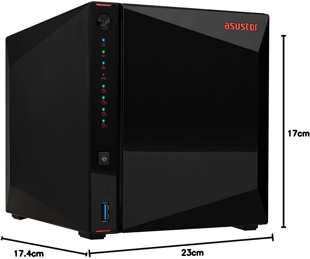 Asustor - AS5304T 4Go NAS + 48To (4X 12To) IRONWOLF AS5304T/4G/48T-IW 48To Seagate IronWolf, 48To Se