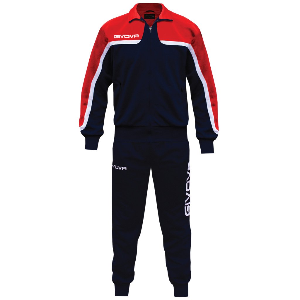 Givova Anzug Afrika Sportoutfit XS rot/blau, XS rot/blau