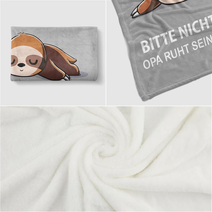 KAAYEE Vatertagsgeschenk Opa, Kuscheldecke Opa Geschenk zum Vatertag Geburtstag Valentinstag, Geburt