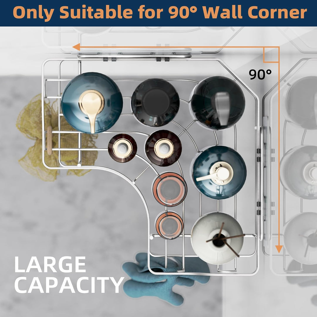 Duschablage Ohne Bohren Badezimmer Organizer, 3 Stück Rostfreie Duschregal Ecke Mit Haken Seifenscha