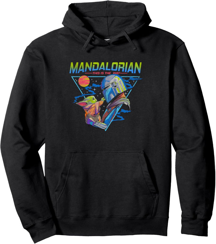 Star Wars: The Mandalorian & The Child Triangle Galaxy Touch Pullover Hoodie