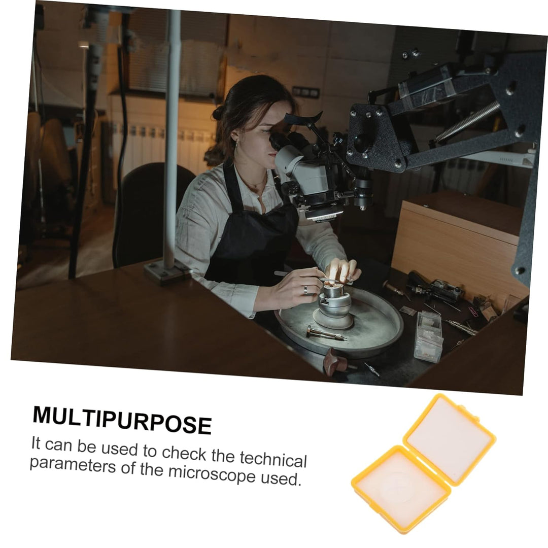 iplusmile Präzisions Mikrometer Mit Kreuzskala Glaslineal Für Umweltforschung Und Textilfaserprüfung