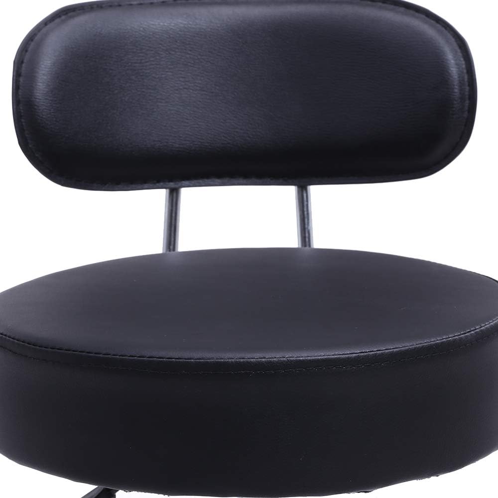 KKTONER Rollhocker mit Rückenlehne 360° drehbar Arbeitshocker höhenverstellbar 48-64cm für Büro Salo