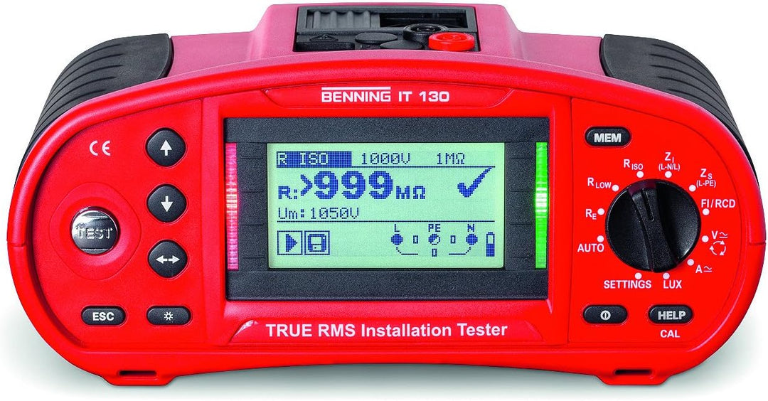 Benning 044103 IT 130 Installationstestgerät, Rot Single, Single