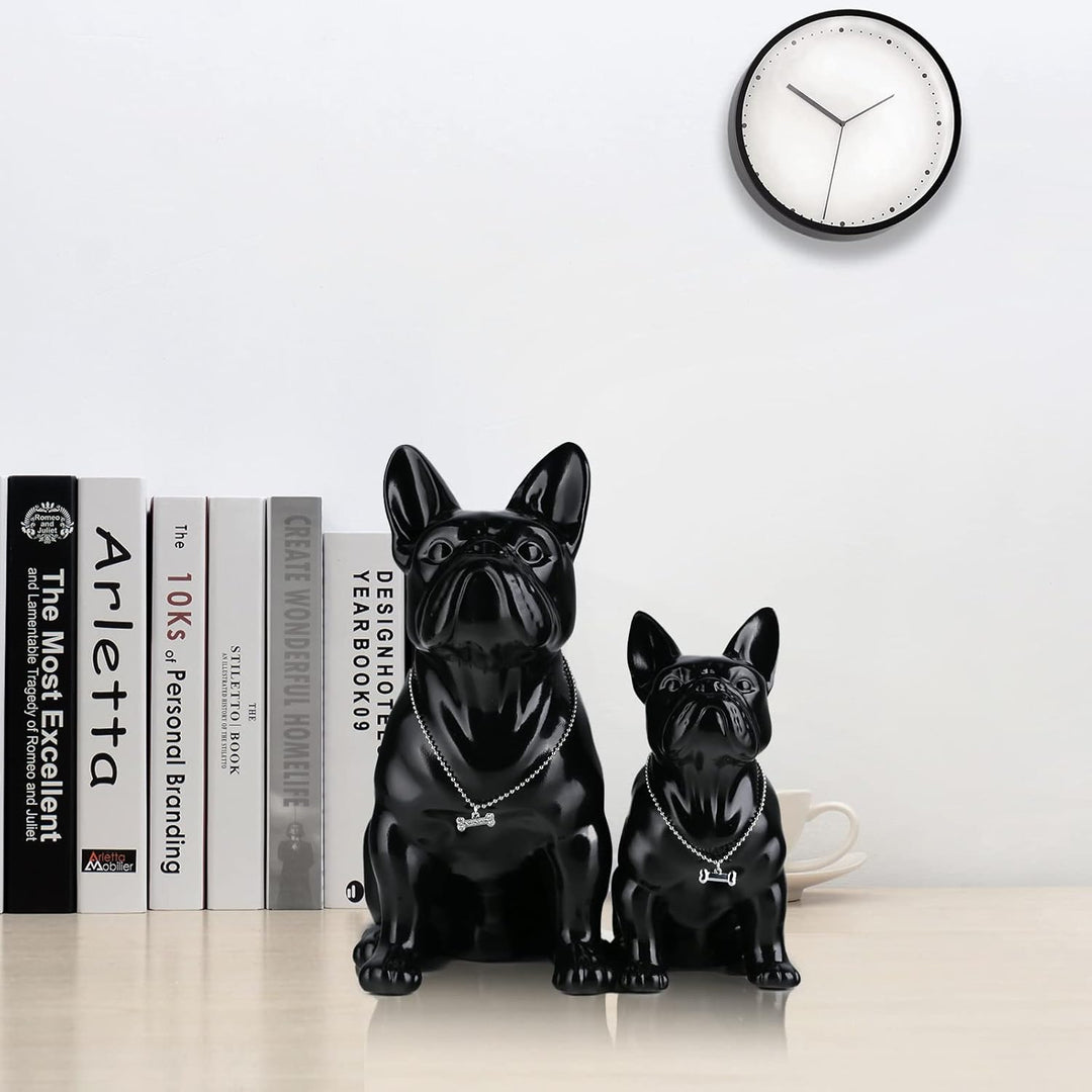 suruim Französische Bulldogge Statuen Deko Englische Bulldogge Figur Hund Statue Geschenke Wohnzimme