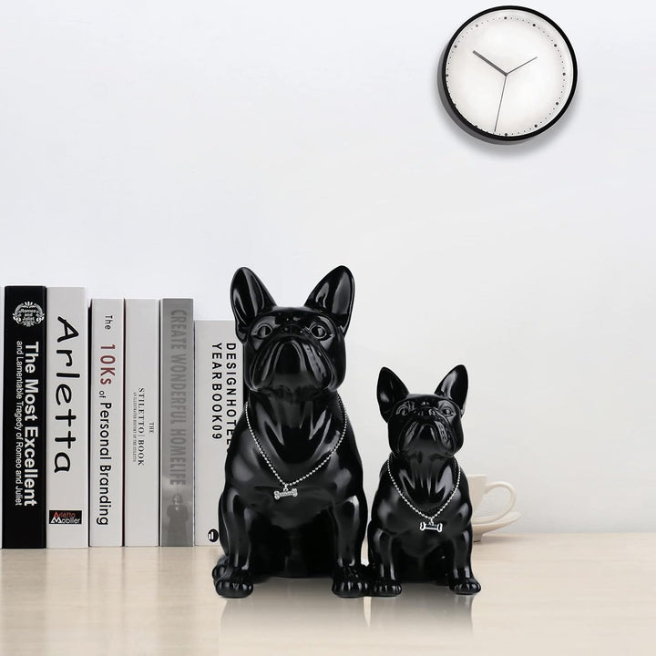 suruim Französische Bulldogge Statuen Deko Englische Bulldogge Figur Hund Statue Geschenke Wohnzimme