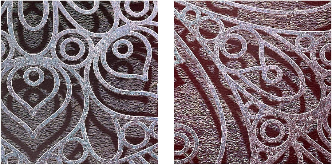 Runa Art - Bilder Mandala 200 x 100 cm 5 Teilig XXL Wanddekoration Design Violett Lila 101251a 200 x