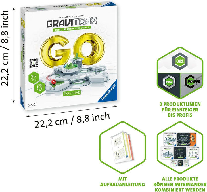 Ravensburger GraviTrax GO Explosive. Kombinierbar mit Allen GraviTrax Produktlinien, Starter-Sets, E