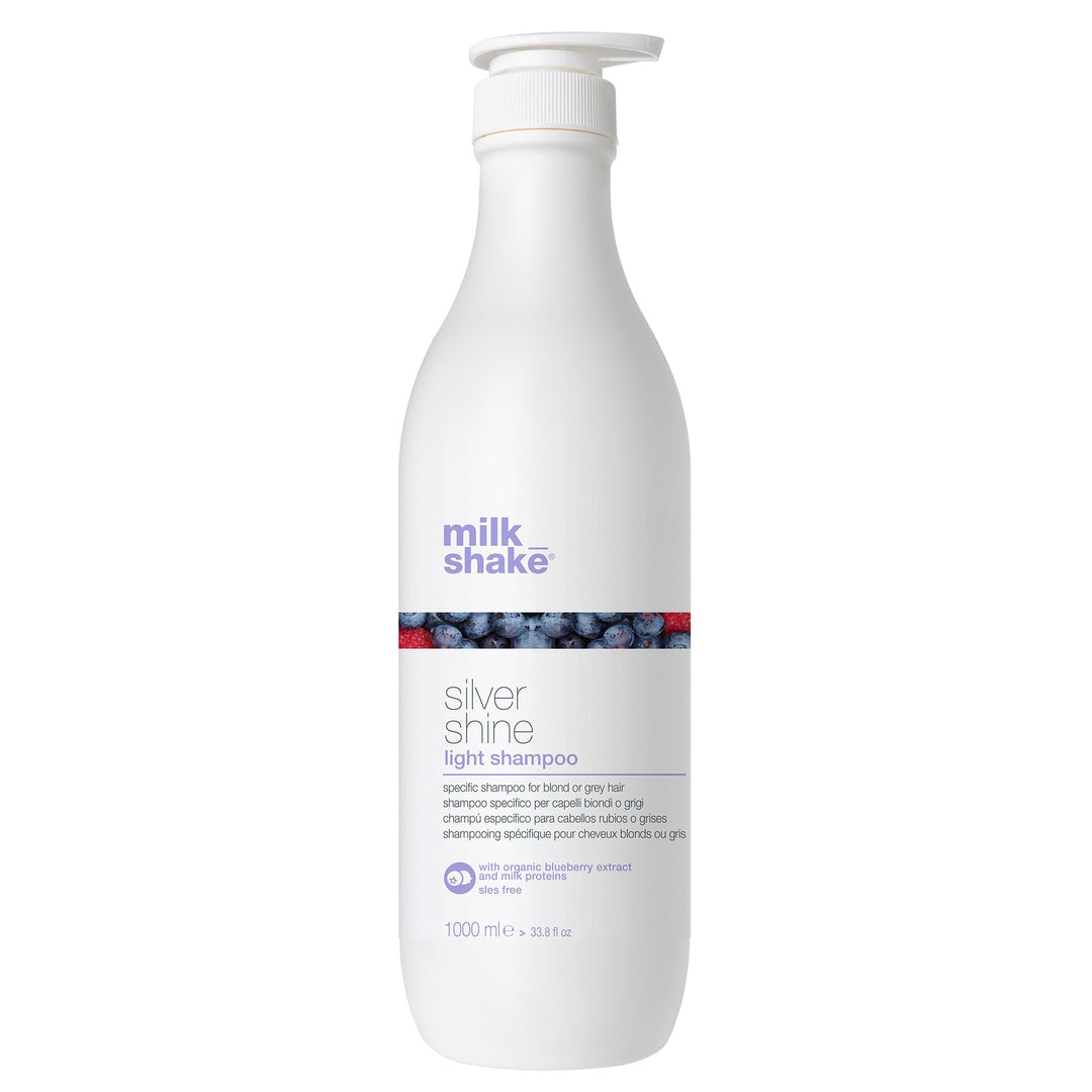 milk_shake Silver Shine Light Shampoo 1000 ml Blueberries and violet pigment 1 l (1er Pack), 1 l (1e