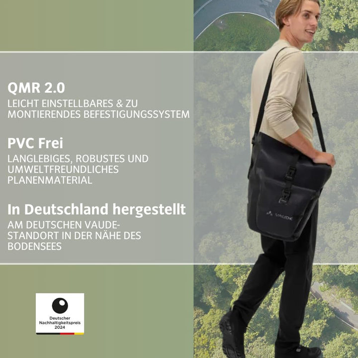 VAUDE Aqua Back Plus Single - Fahrradtasche - 1 Hinterradtasche (25,5L) - wasserdicht - Made in Germ