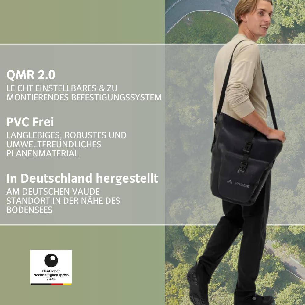 VAUDE Aqua Back Plus - Fahrradtasche - 2 Hinterradtaschen (2x24L) - wasserdicht - Made in Germany Re