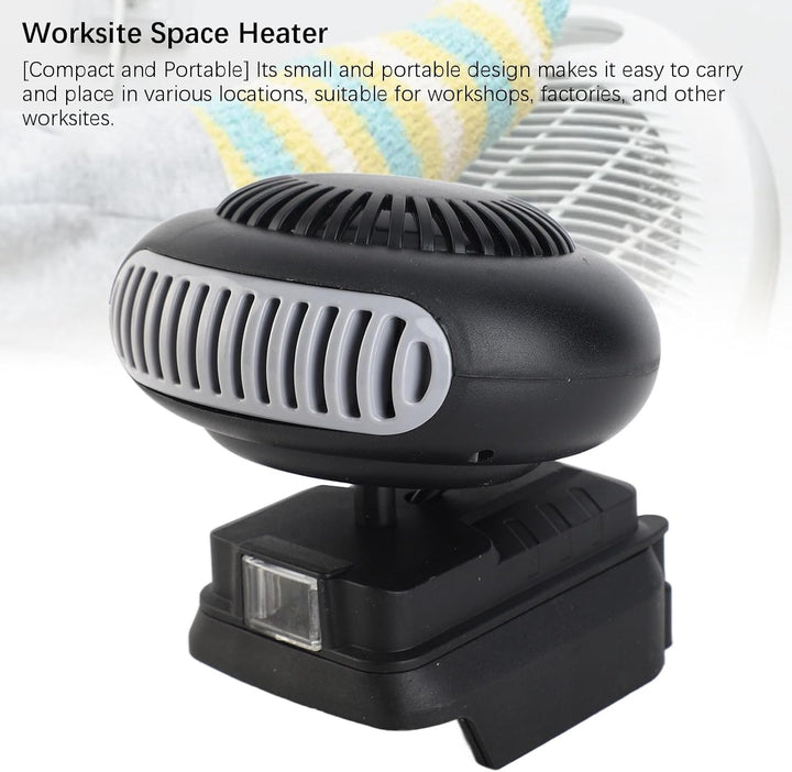 Wakects 18V Heizlüfter Tragbarer Kleiner Heizventilator 2 Temperaturstufen 30-80°C Leiser Betrieb mi