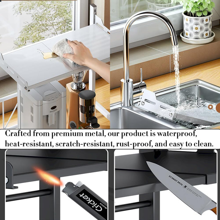 Mikrowellen-Regal, erweiterbar, Mikrowellen-Regal, Ständer, Küchentheke, Regal, Wandmontage, Desktop