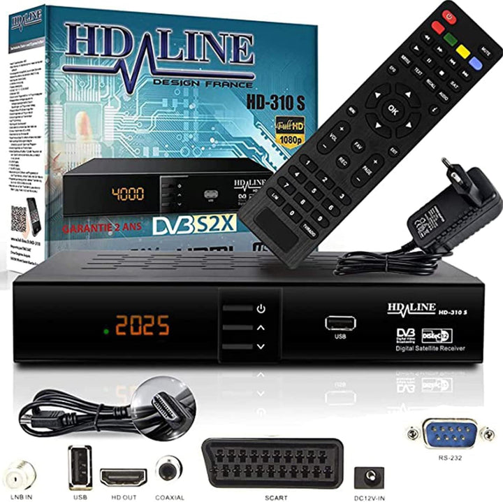 HD-LINE HDMI Receiver Satellit HD Digitaler Satelliten Receiver HDMI DVB S2 Receiver für Sat HD HDMI